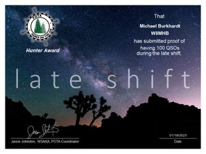Late Shift Hunter Award (2023-01-18)